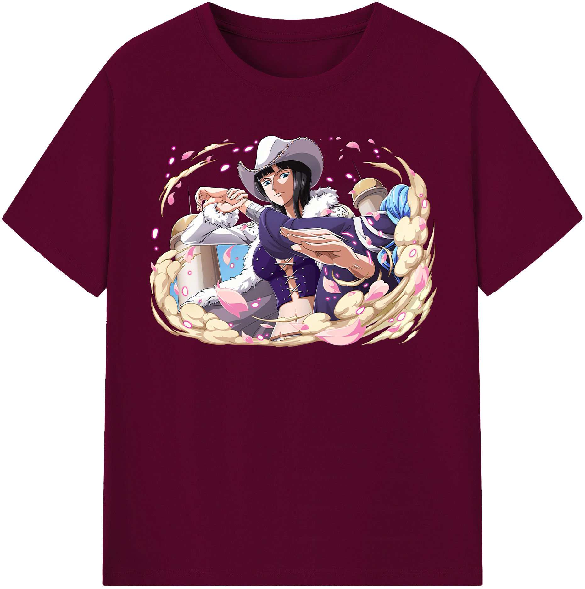 ワンピース ニコ・ロビン ONE PIECE Nico Robin レディースカジュアルプリントTシャツ（綿100％）